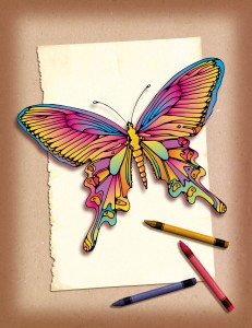 color butterfly